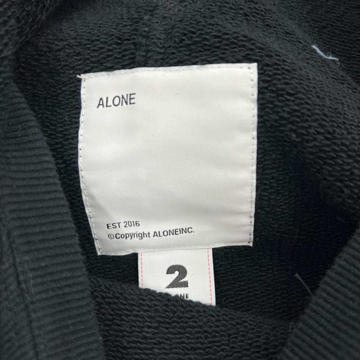 パーカー ALONE inc ﾊﾟｰｶｰ　黒 2 ブラック