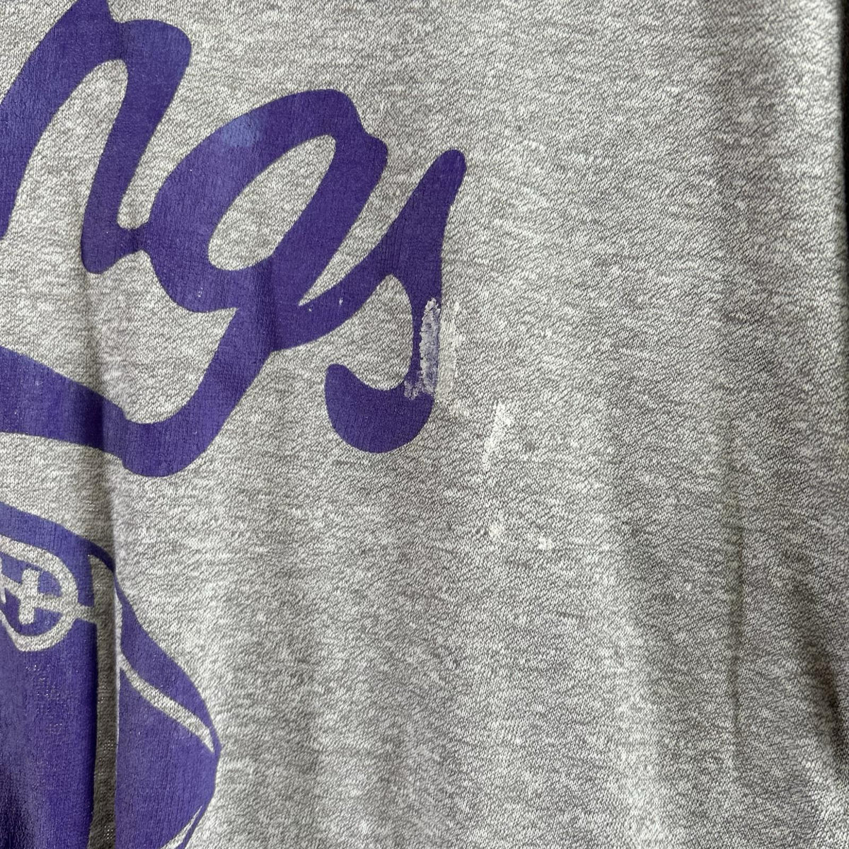 半袖Ｔシャツ 80s ﾄﾘｺﾀｸﾞ ｶﾚｯｼﾞﾛｺﾞTee XL 霜降り GRY グレー