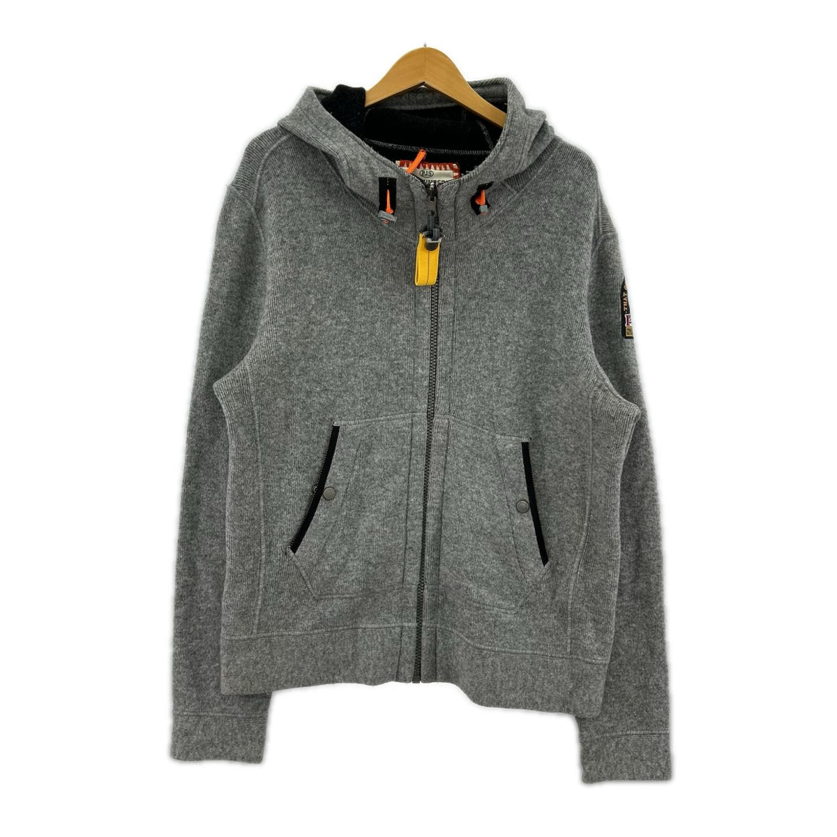 パーカー ﾆｯﾄﾌｰﾃﾞｨｰ ｲﾀﾘｱ製 GRY L グレー