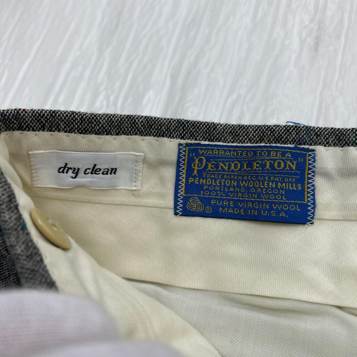 パンツ 70s PENDLETON ﾈｯﾌﾟｳｰﾙｽﾗｯｸｽ TALON GRY グレー