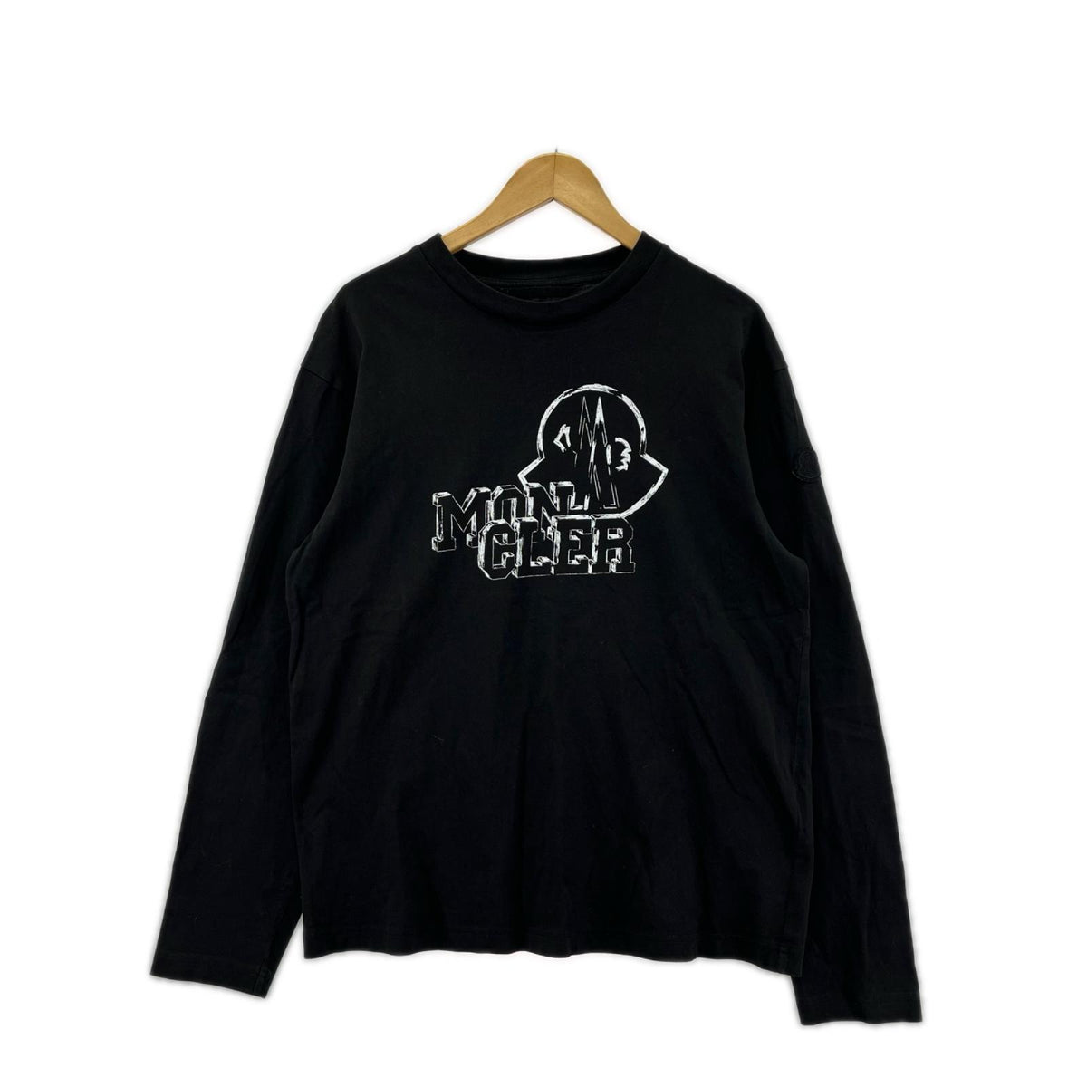 長袖Ｔシャツ 24AW ﾛｺﾞﾌﾟﾘﾝﾄ（M）ﾌﾞﾗｯｸ S ブラック