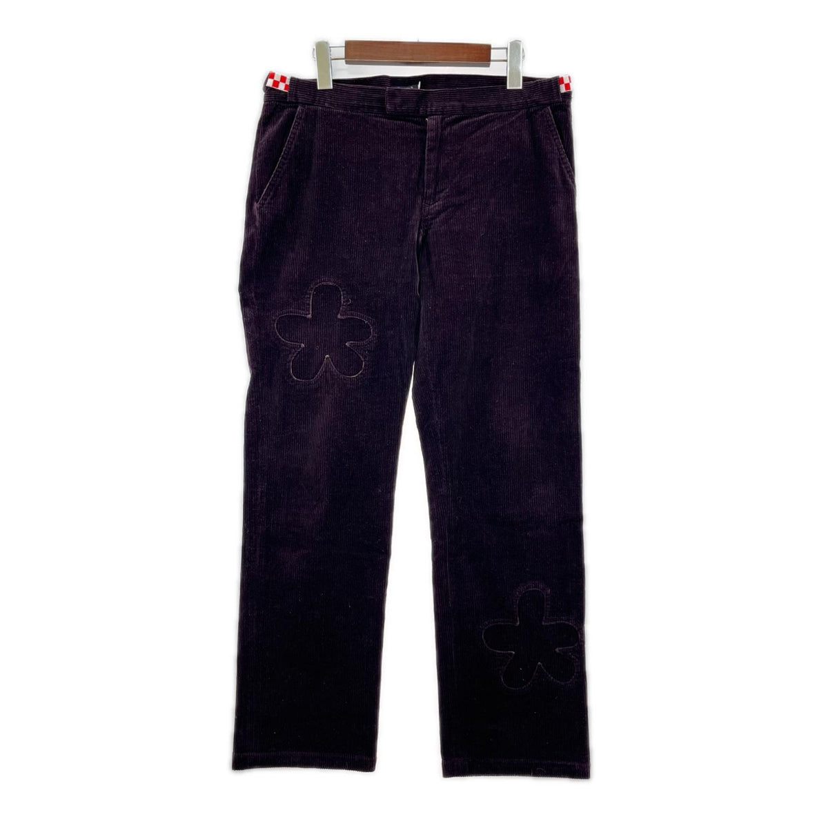 パンツ 01AW D.A.V.F期 花パッチ コーデュロイ L パープル