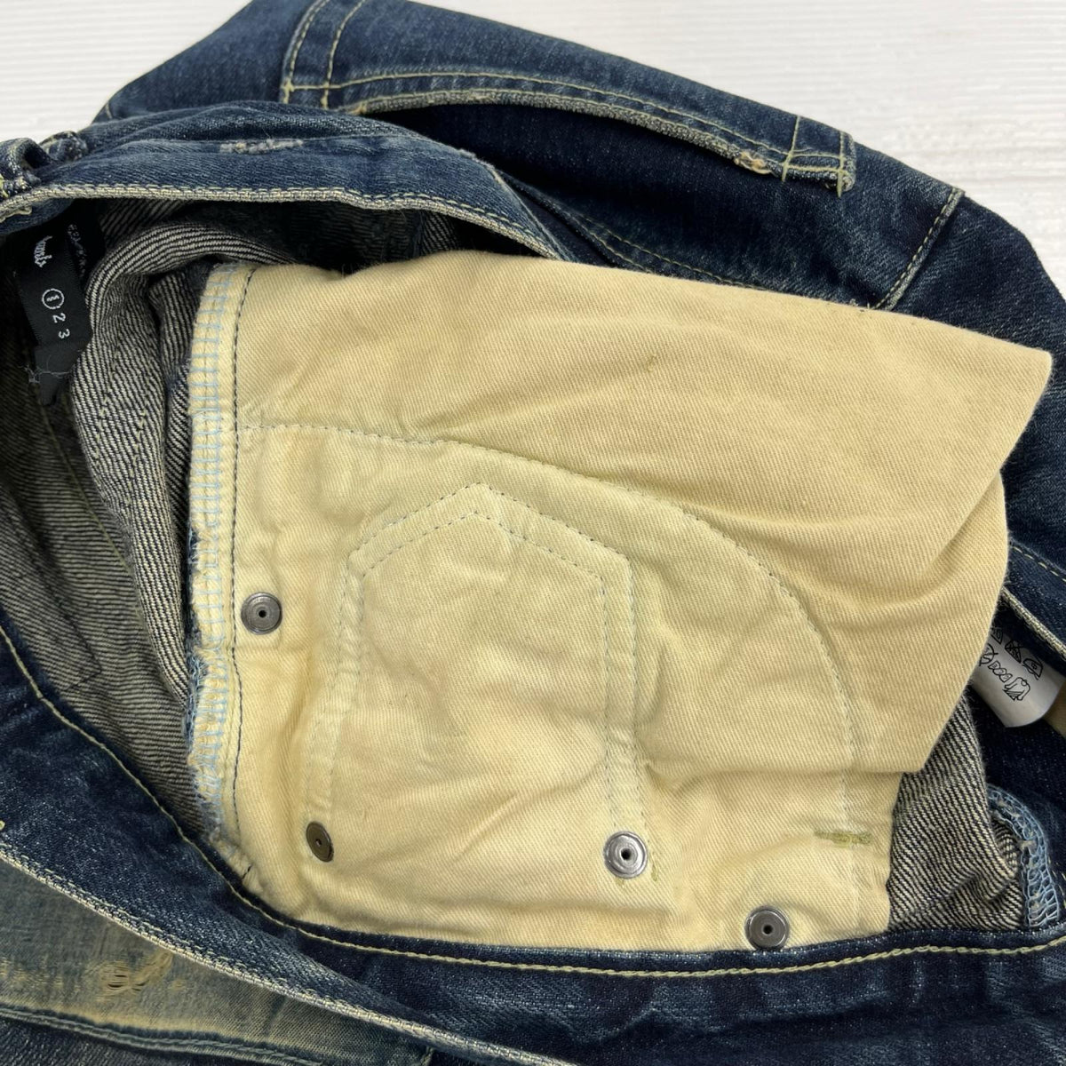 パンツ Unplugged sarrouel denim ネイビー