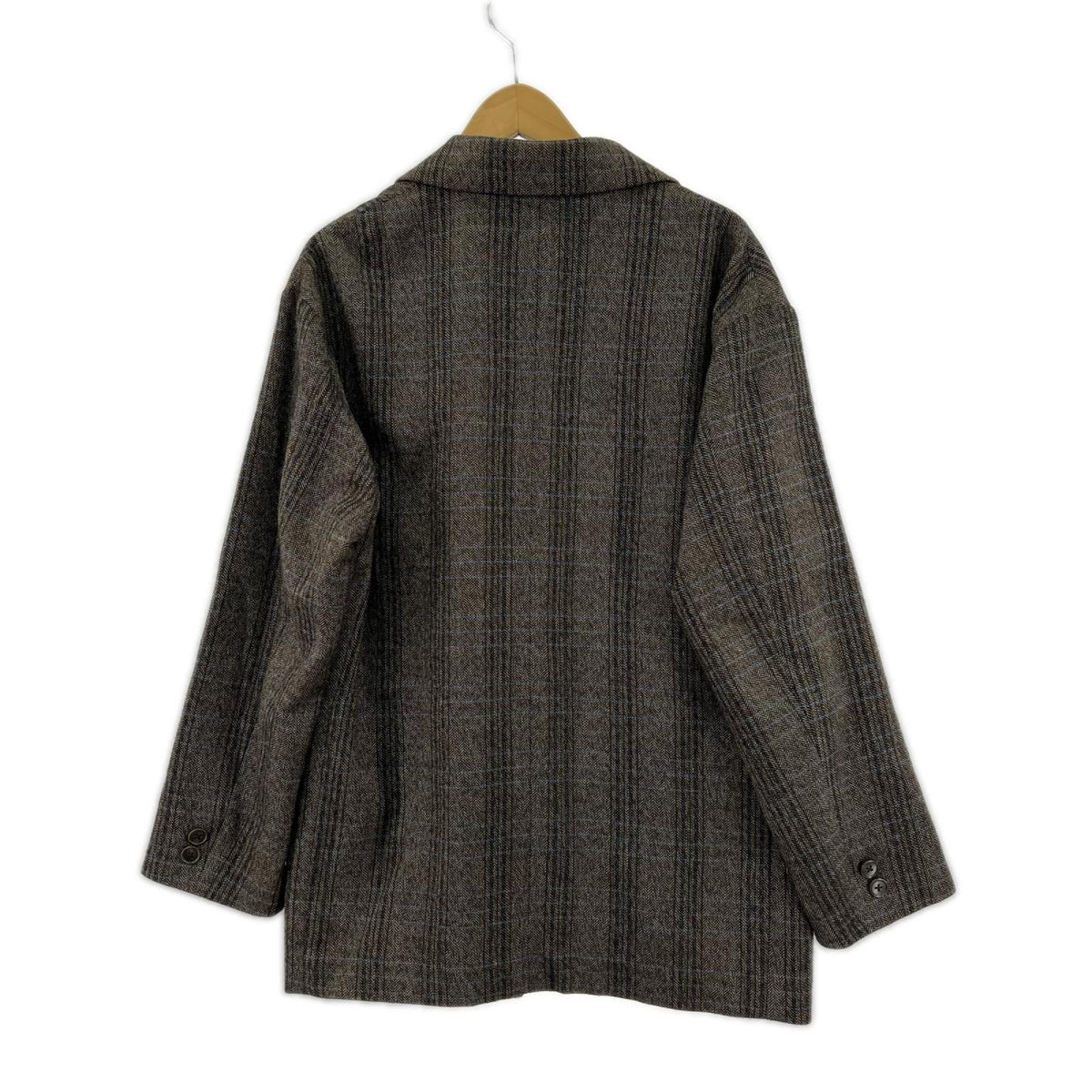 テーラードジャケット BEAUTY＆YOUTH UNITED ARROWS ﾍﾘﾝﾎﾞｰﾝ ﾁｪｯｸ ｳｰﾙ混ﾙｰｽﾞｼﾞｬｹｯﾄ Ｓ S ブラック