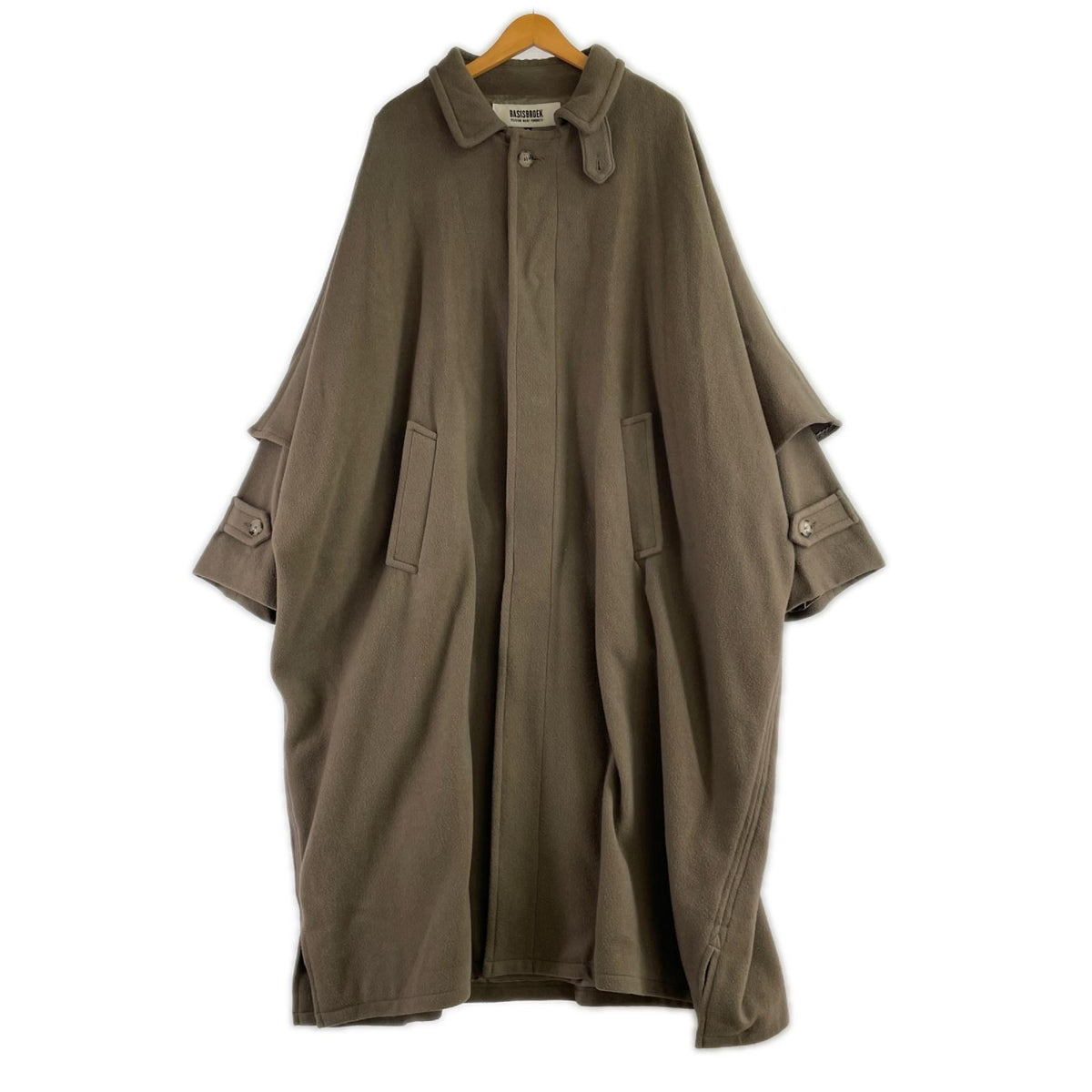 ジャケット BASIS BROEK DONKEY ｶｼﾐﾔｳｰﾙ ﾋﾞｯｸﾞｼﾙｴｯﾄｺｰﾄ 3 ﾌﾞﾗｳﾝ ブラウン