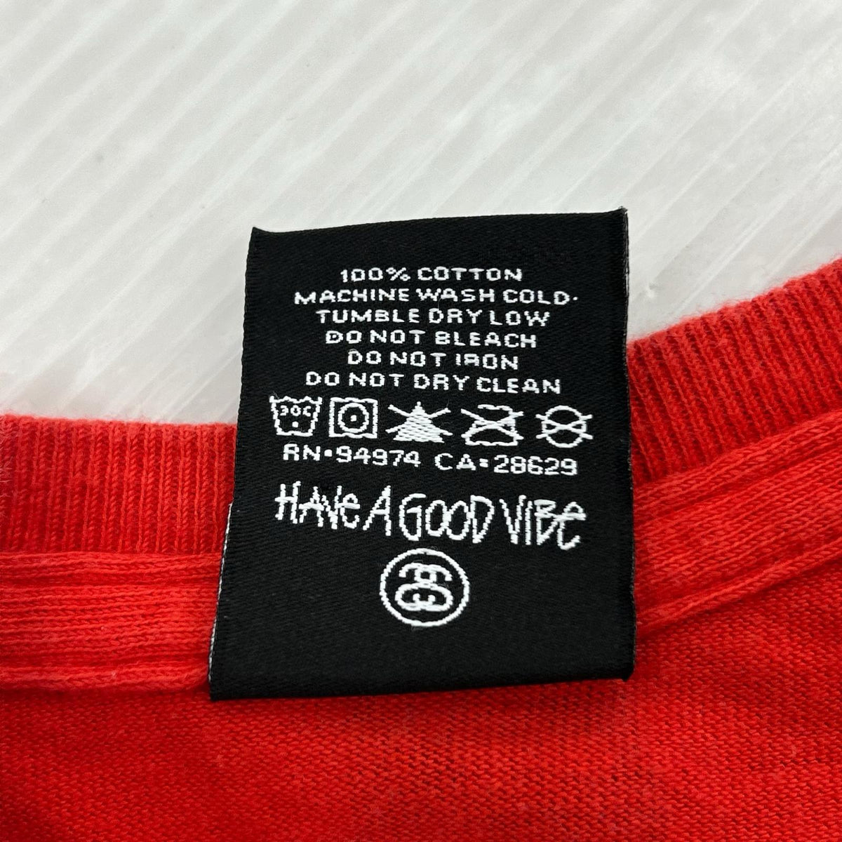 半袖Ｔシャツ WORLD TOUR TEE ｽﾄﾗｲﾌﾟ 赤紺 (L) L