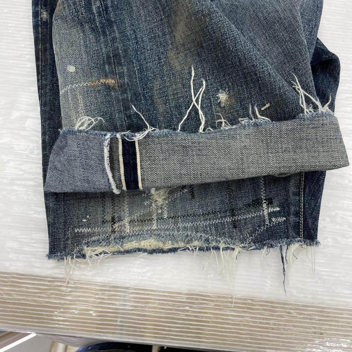 ショートパンツ Remake Denim half Pants (M-R) S