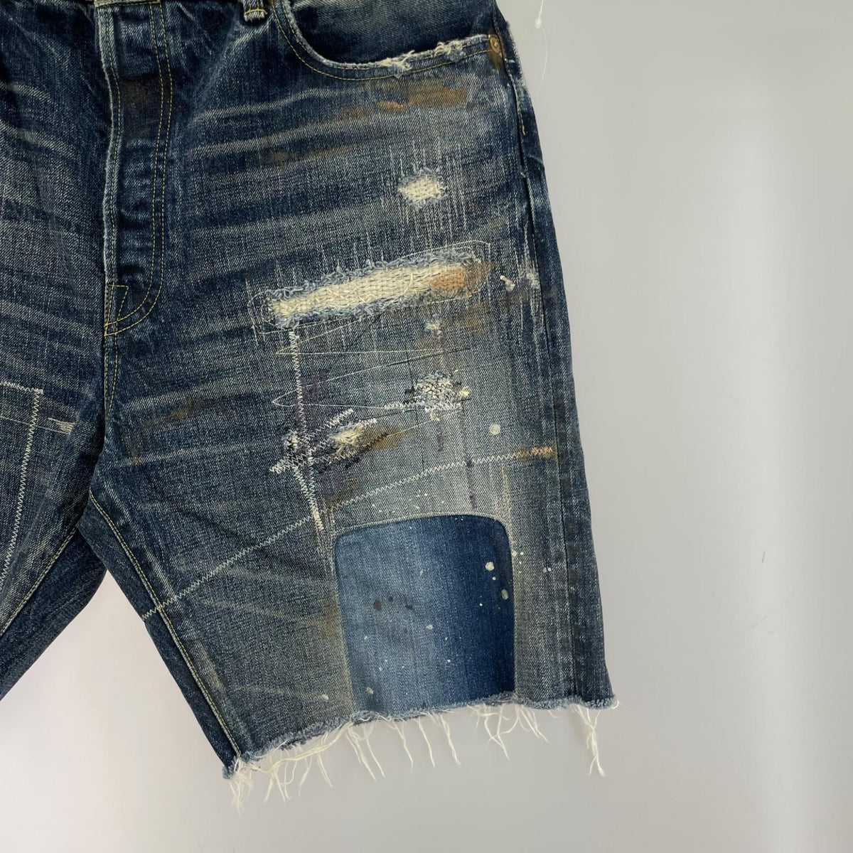 ショートパンツ Remake Denim half Pants (M-R) S