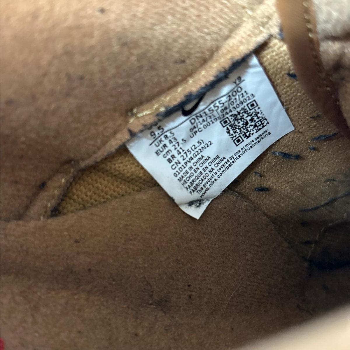 スニーカー ×NIKE AIR FORCE 1 LOW Flax/Wheat 27.5cm 27.5cm (US9 1/2 UK9 EU45) ブラウン