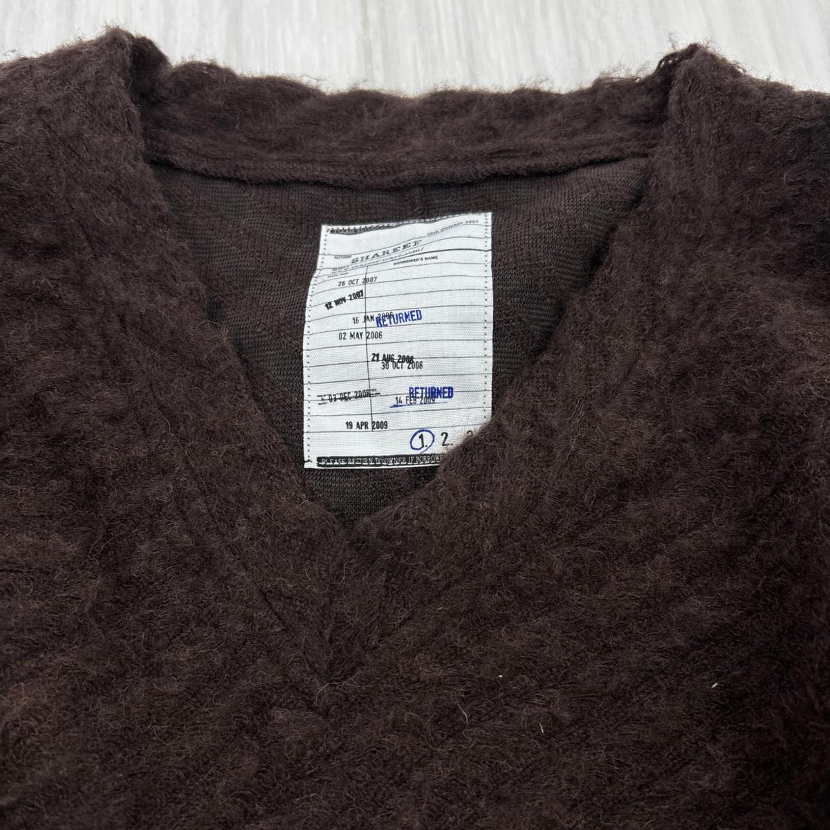 ニット TWILL SHAGGY LONG PULL OVER 茶 (1) 1 ブラウン