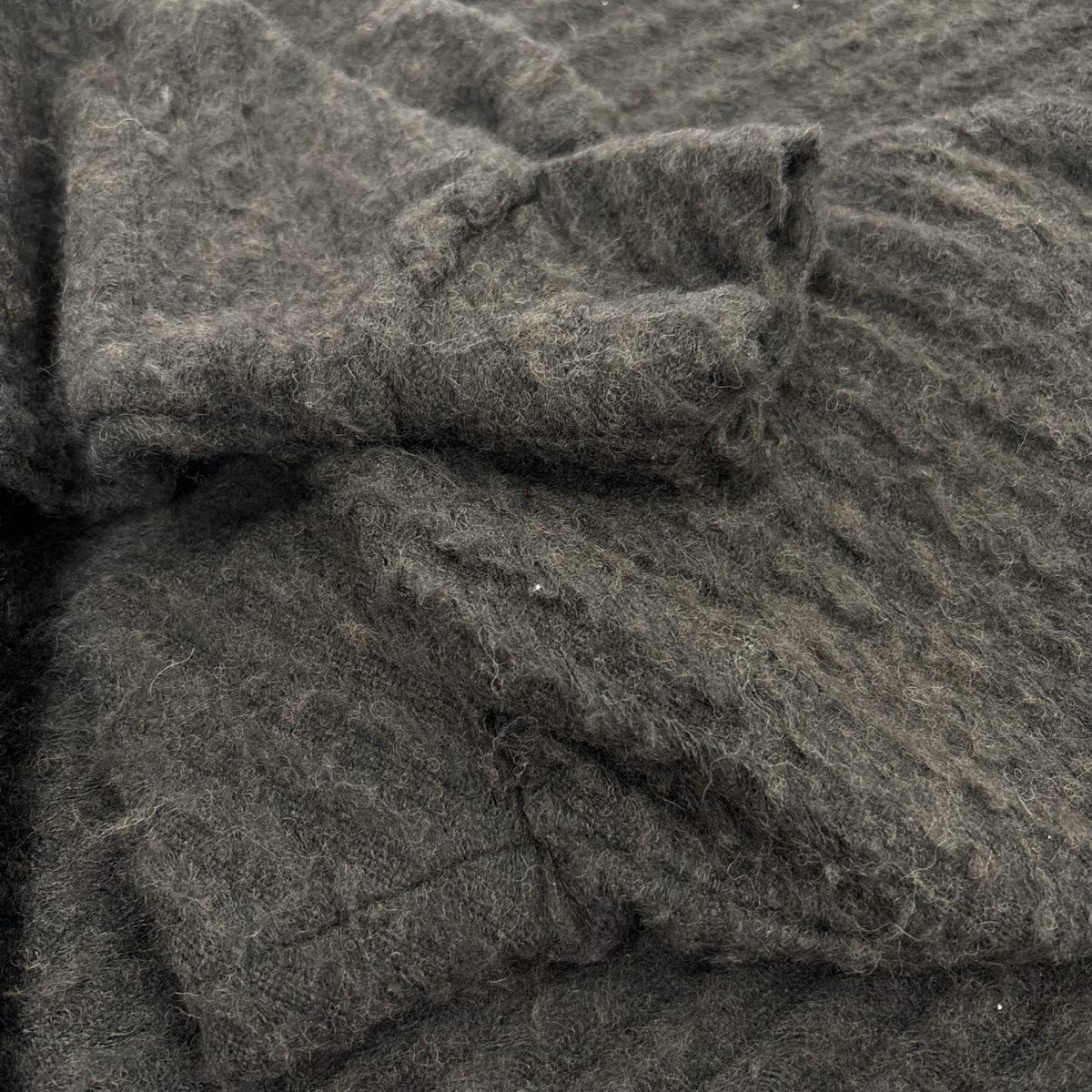 ニット TWILL SHAGGY LONG PULL OVER 茶 (1) 1 ブラウン
