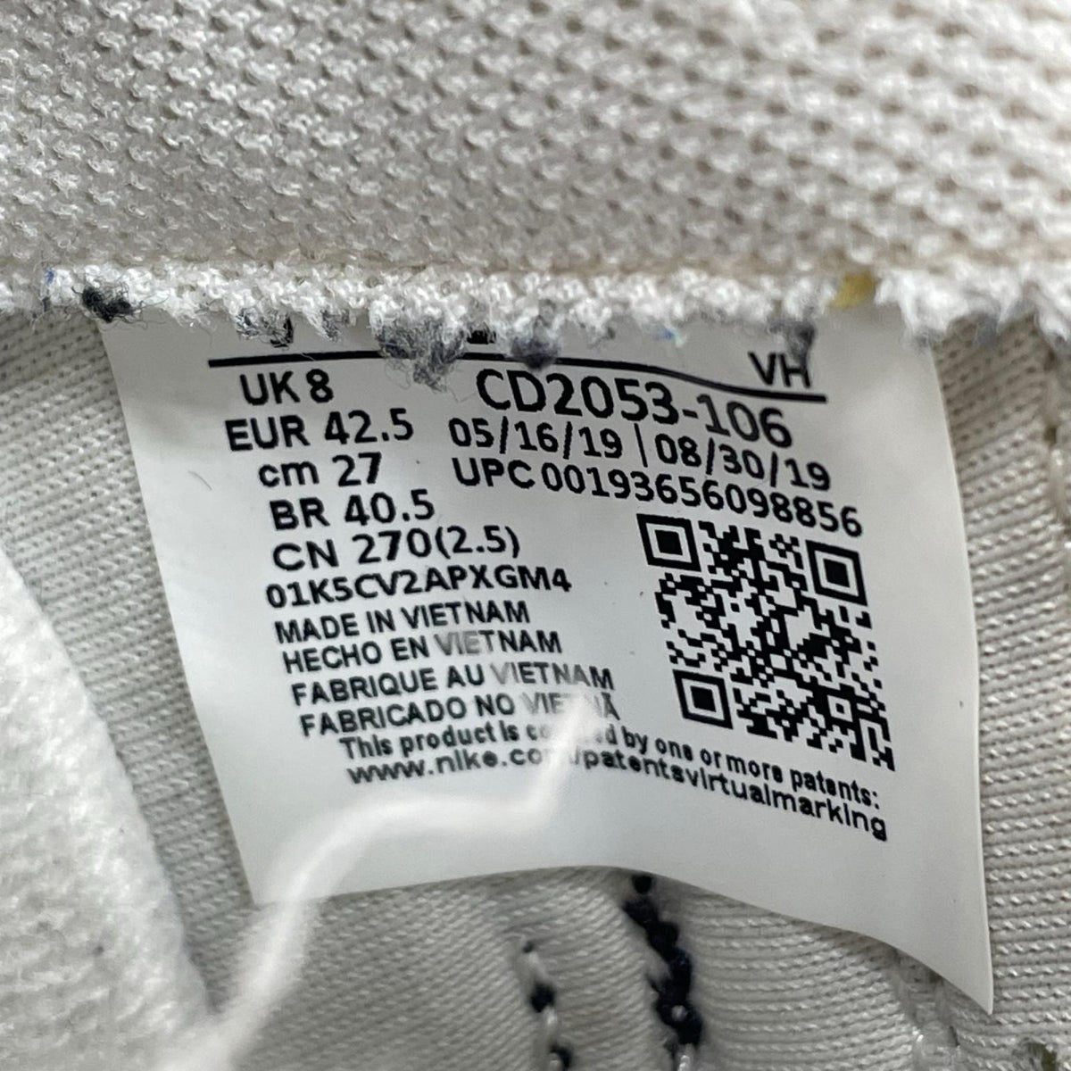 スニーカー CD2053 106/air max triax 96/白青/27cm 27cm (US9 UK8 1/2 EU44)