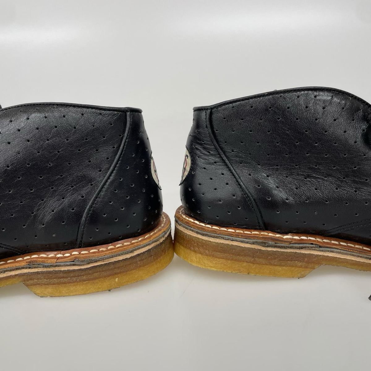 ブーツ JEAN-PAUL GAULTIER ﾊﾟﾝﾁｸﾞﾚｻﾞｰｽｸｴｱﾄｩﾌﾞｰﾂ 黒 24.5cm (US6 1/2 UK6 EU39) ブラック