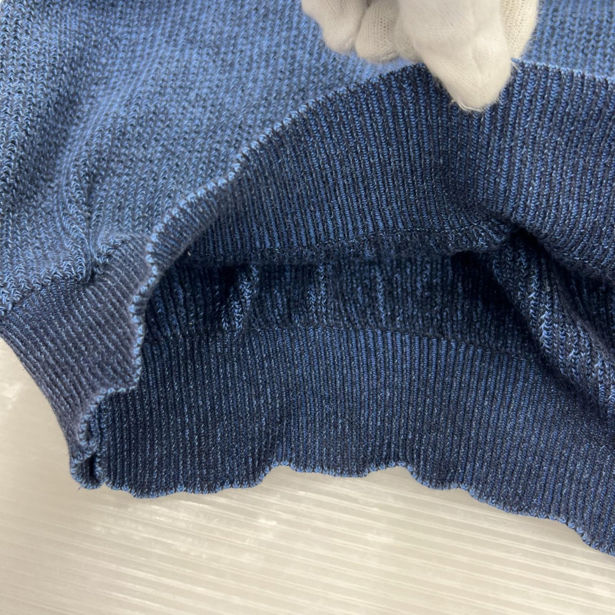 ニット MARTIN MARGIELA 11SS ここのえ期 ｲﾝﾃﾞｨｺﾞｺｯﾄﾝﾆｯﾄ S ｲﾝﾃﾞｨｺﾞ S ブルー