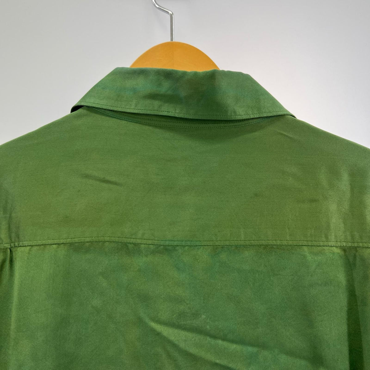 長袖シャツ 90~00s Y’s for men 金ﾀｸﾞ ｷｭﾌﾟﾗｼｬﾂ 緑 グリーン