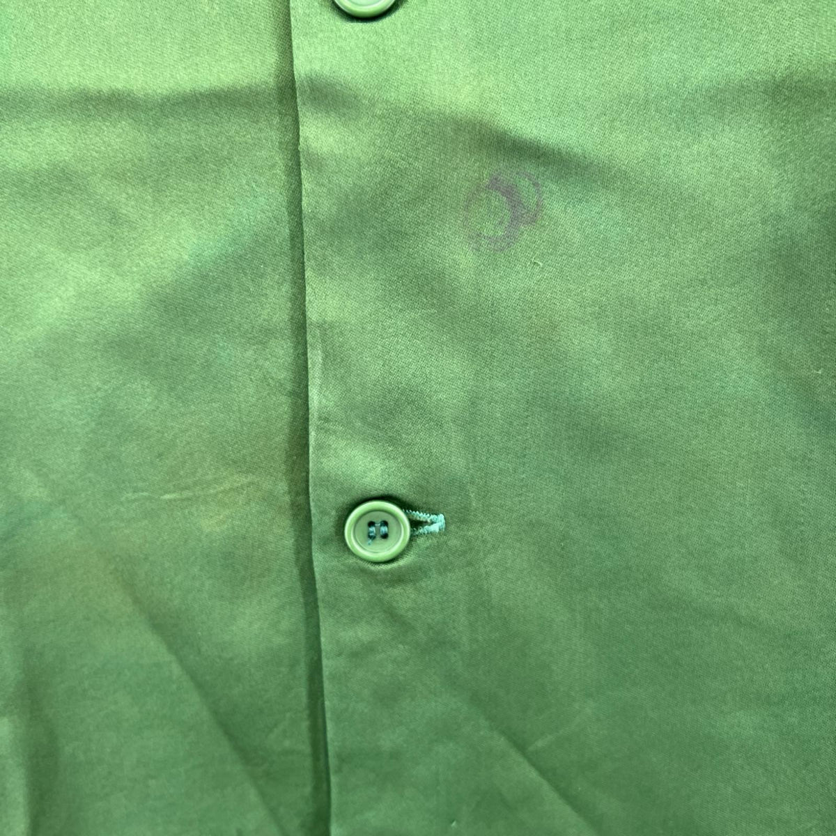 長袖シャツ 90~00s Y’s for men 金ﾀｸﾞ ｷｭﾌﾟﾗｼｬﾂ 緑 グリーン