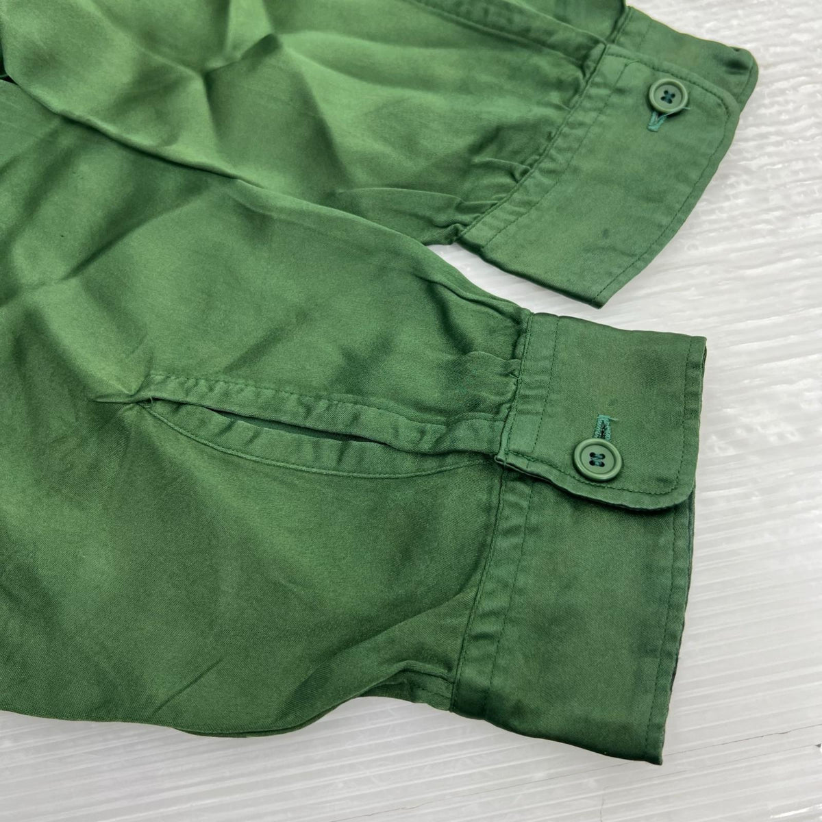 長袖シャツ 90~00s Y’s for men 金ﾀｸﾞ ｷｭﾌﾟﾗｼｬﾂ 緑 グリーン