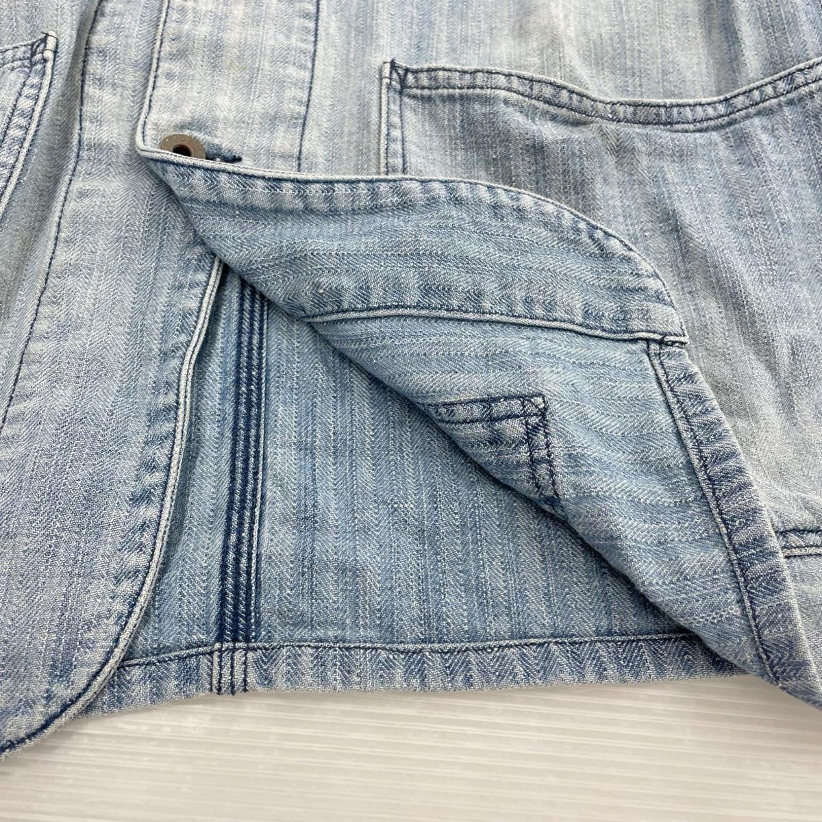 デニムジャケット Ron Herman ﾃﾞﾆﾑﾍﾘﾝﾎﾞｰﾝ ｶﾊﾞｰｵｰﾙ S S ブルー