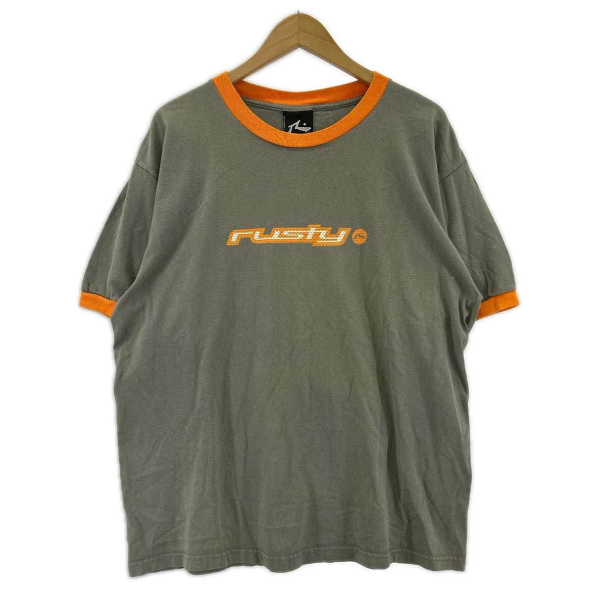 半袖Ｔシャツ 90S RUSTY ﾘﾝｶﾞｰ ﾀﾞｰｸｸﾞﾚｰ (L) L グレー
