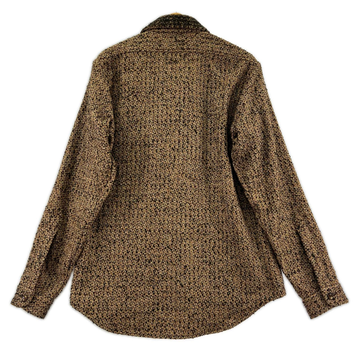 ジャケット FRANK LEDER TWO SIDED BROWN WOOL SHIRT ブラウン