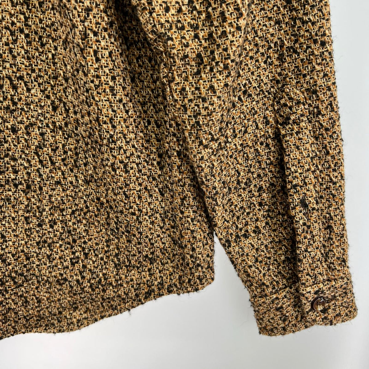ジャケット FRANK LEDER TWO SIDED BROWN WOOL SHIRT ブラウン