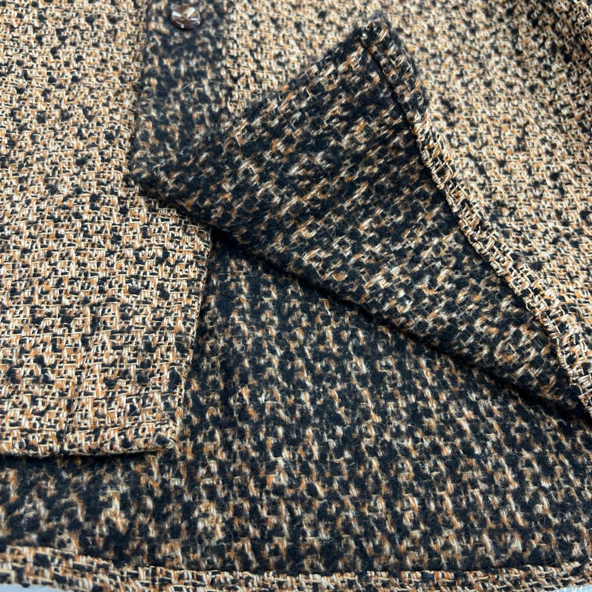 ジャケット FRANK LEDER TWO SIDED BROWN WOOL SHIRT ブラウン