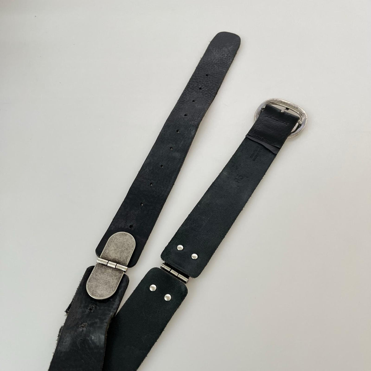 その他アクセサリー Maison Martin Margiela 本人期 ﾄﾞｯｷﾝｸﾞﾚｻﾞｰﾍﾞﾙﾄ ブラック