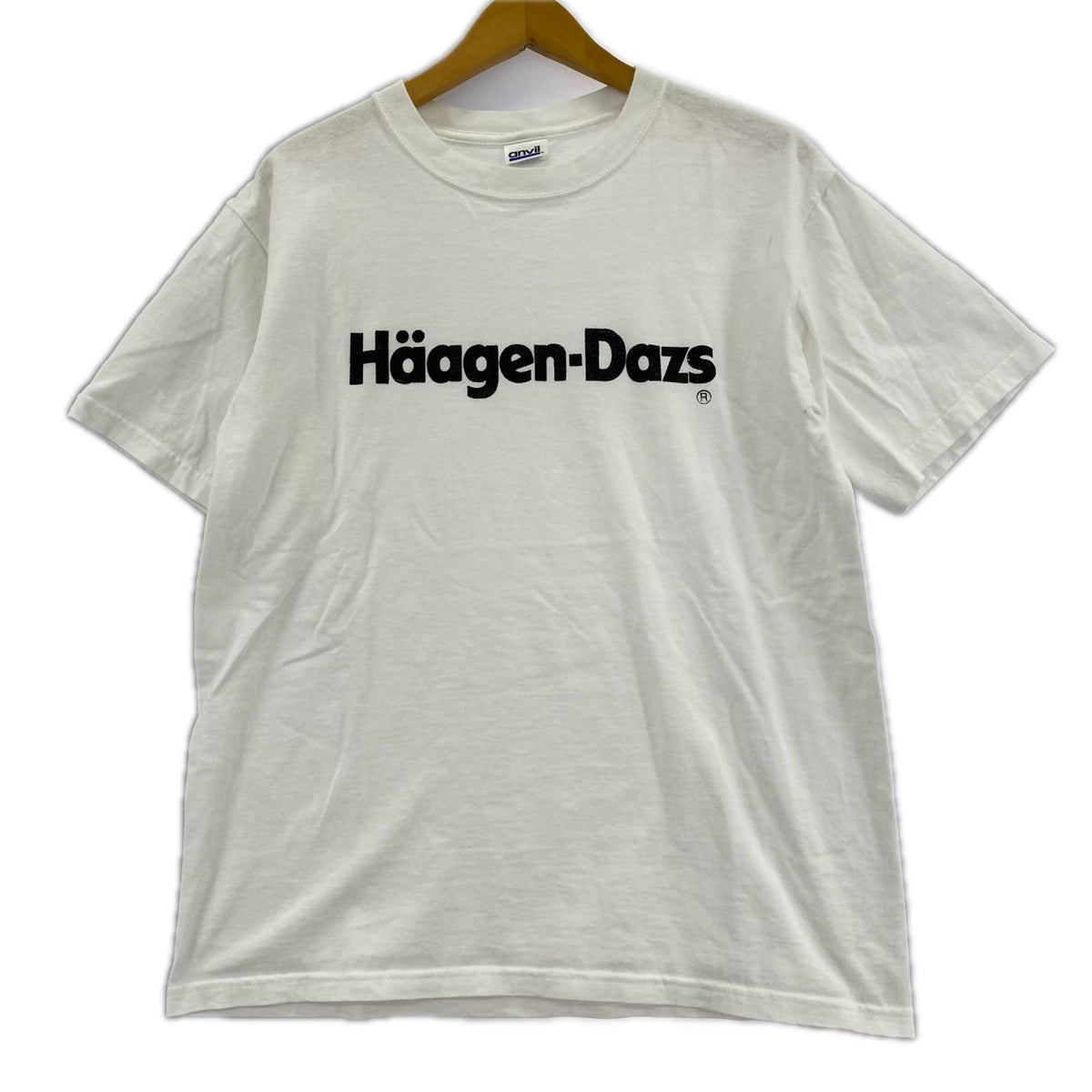 半袖Ｔシャツ 00s Haagen-Dazs anvilﾎﾞﾃﾞｨ M 白 M ホワイト