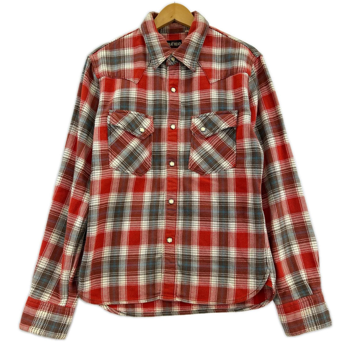 長袖シャツ THE FLAT HEAD ﾍﾋﾞｰﾈﾙｼｬﾂ 赤 (38) 38 レッド