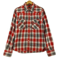 長袖シャツ THE FLAT HEAD ﾍﾋﾞｰﾈﾙｼｬﾂ 赤 (38) 38 レッド