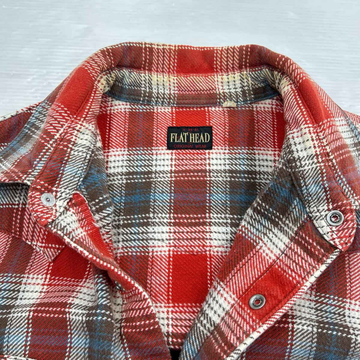 長袖シャツ THE FLAT HEAD ﾍﾋﾞｰﾈﾙｼｬﾂ 赤 (38) 38 レッド