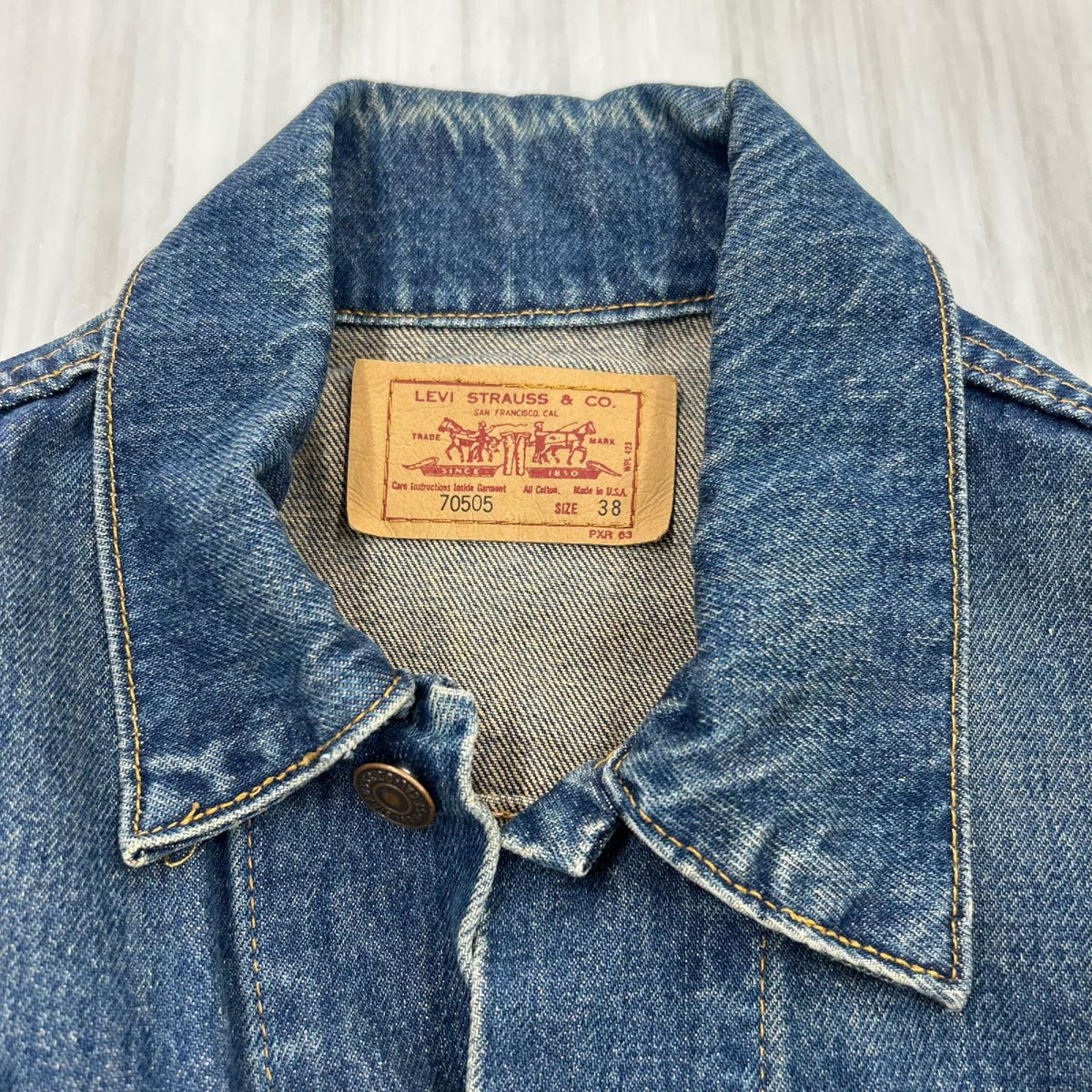 デニムジャケット Levi's 90s 70505 USA製 ﾎﾞﾀﾝ裏715 (38) 38 ネイビー