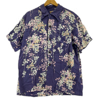 半袖シャツ しだれ桜 L L パープル