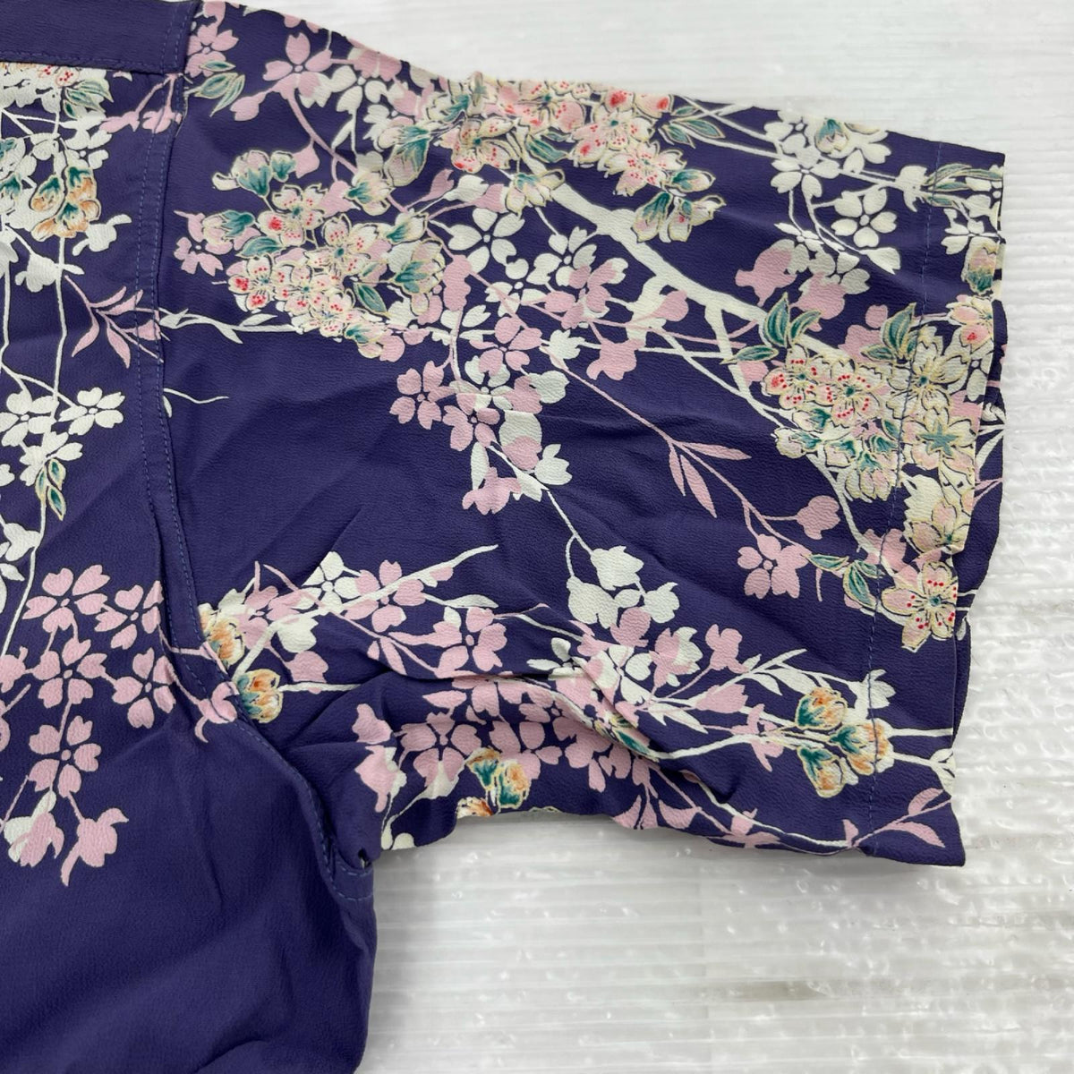 半袖シャツ しだれ桜 L L パープル