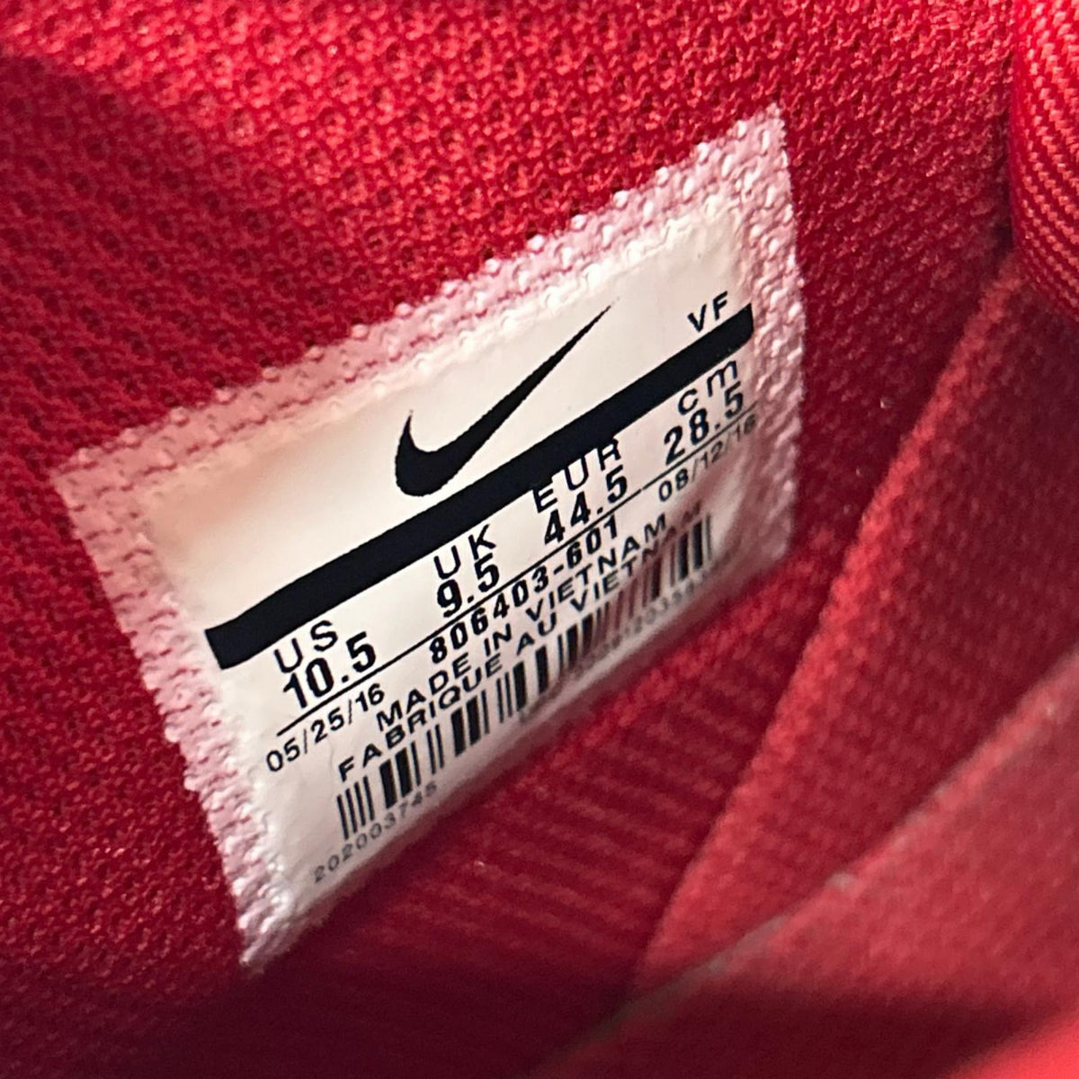 スニーカー Air Force 1 High Red Gum 28.5cm 28.5cm (US10 1/2 UK10 EU47) レッド