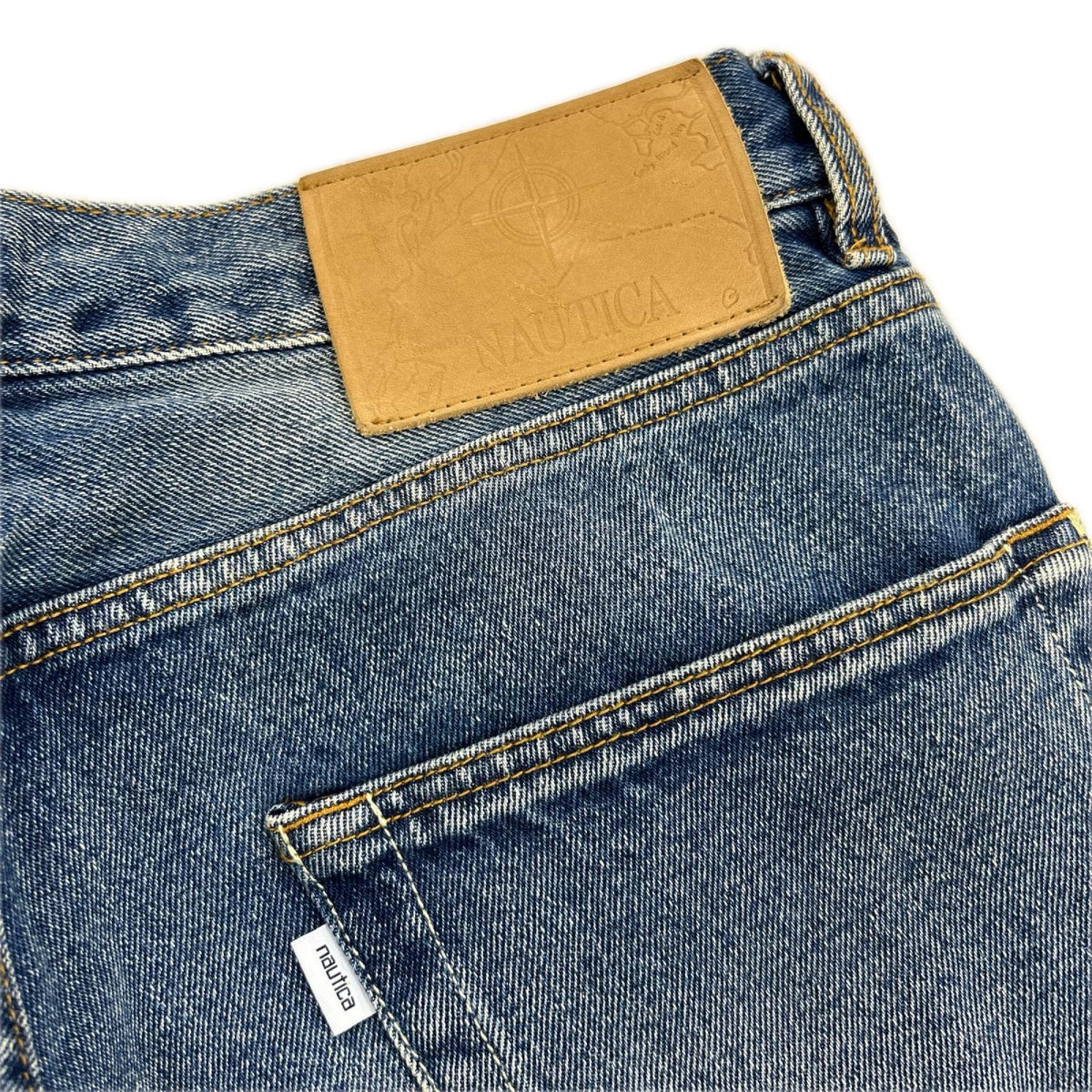 パンツ ﾜｲﾄﾞﾃｰﾊﾟｰﾄﾞﾃﾞﾆﾑﾊﾟﾝﾂ L
