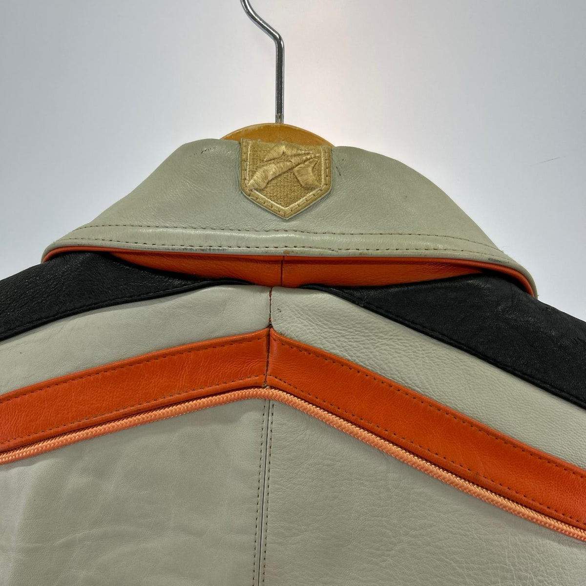 レザージャケット AVIREX VARSITY 羊革 (M) ホワイトレザー M