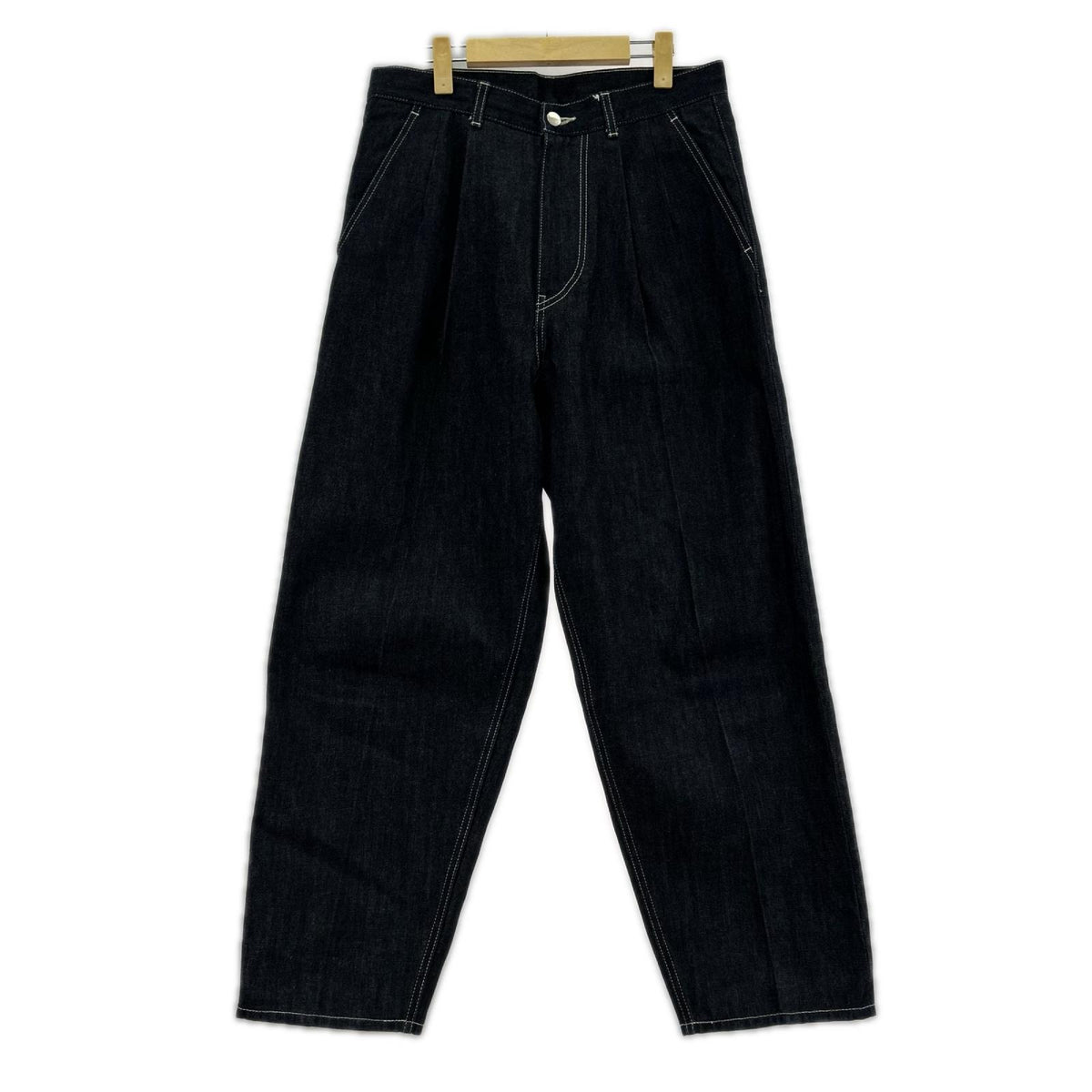 デニムパンツ Selvage Denim Two Tuck Tapered Pant 1 ネイビー