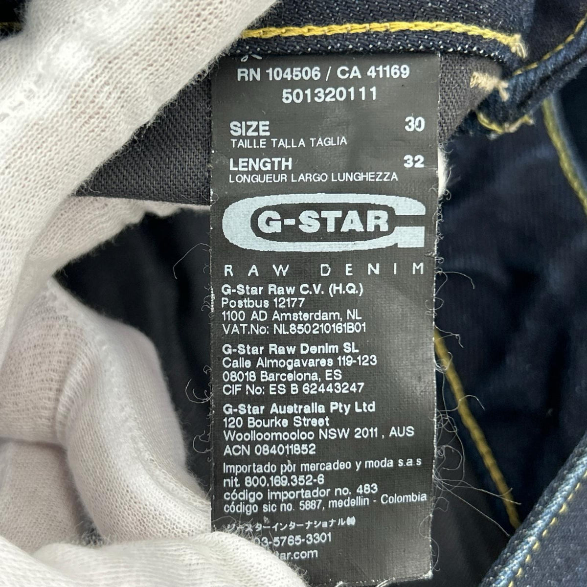 デニムパンツ 濃紺 W33 30 ブルー