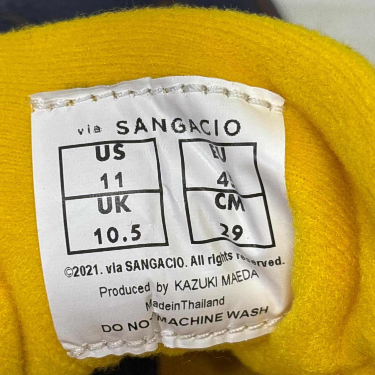 スニーカー 7周年記念ﾓﾃﾞﾙ にゅ～ず NAVY/YELLOW 29cm (US11 UK10 1/2 EU48) ネイビー