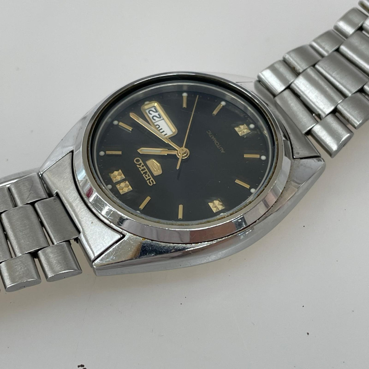 腕時計 SEIKO5 自動巻き ブラック