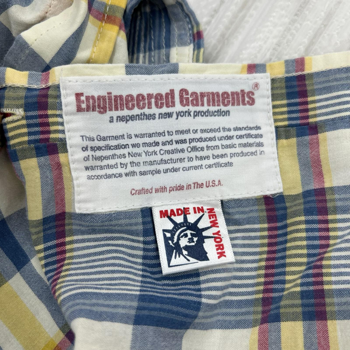 長袖シャツ Engineered Garments L/Sｼｬﾂ ﾁｪｯｸ (XS)