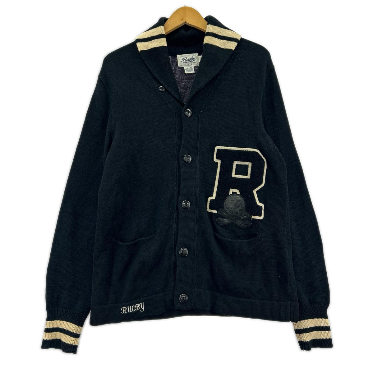 カーディガン RUGBY RALPH LAUREN ﾚﾀｰﾄﾞｶｰﾃﾞｨｶﾞﾝ 黒 (S) S ブラック