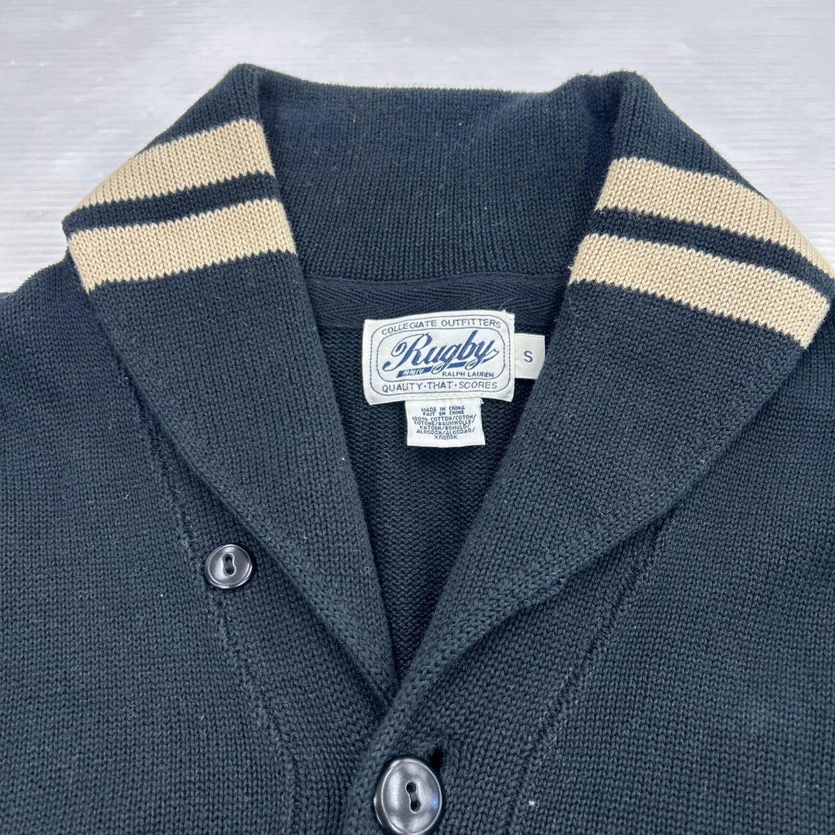 カーディガン RUGBY RALPH LAUREN ﾚﾀｰﾄﾞｶｰﾃﾞｨｶﾞﾝ 黒 (S) S ブラック