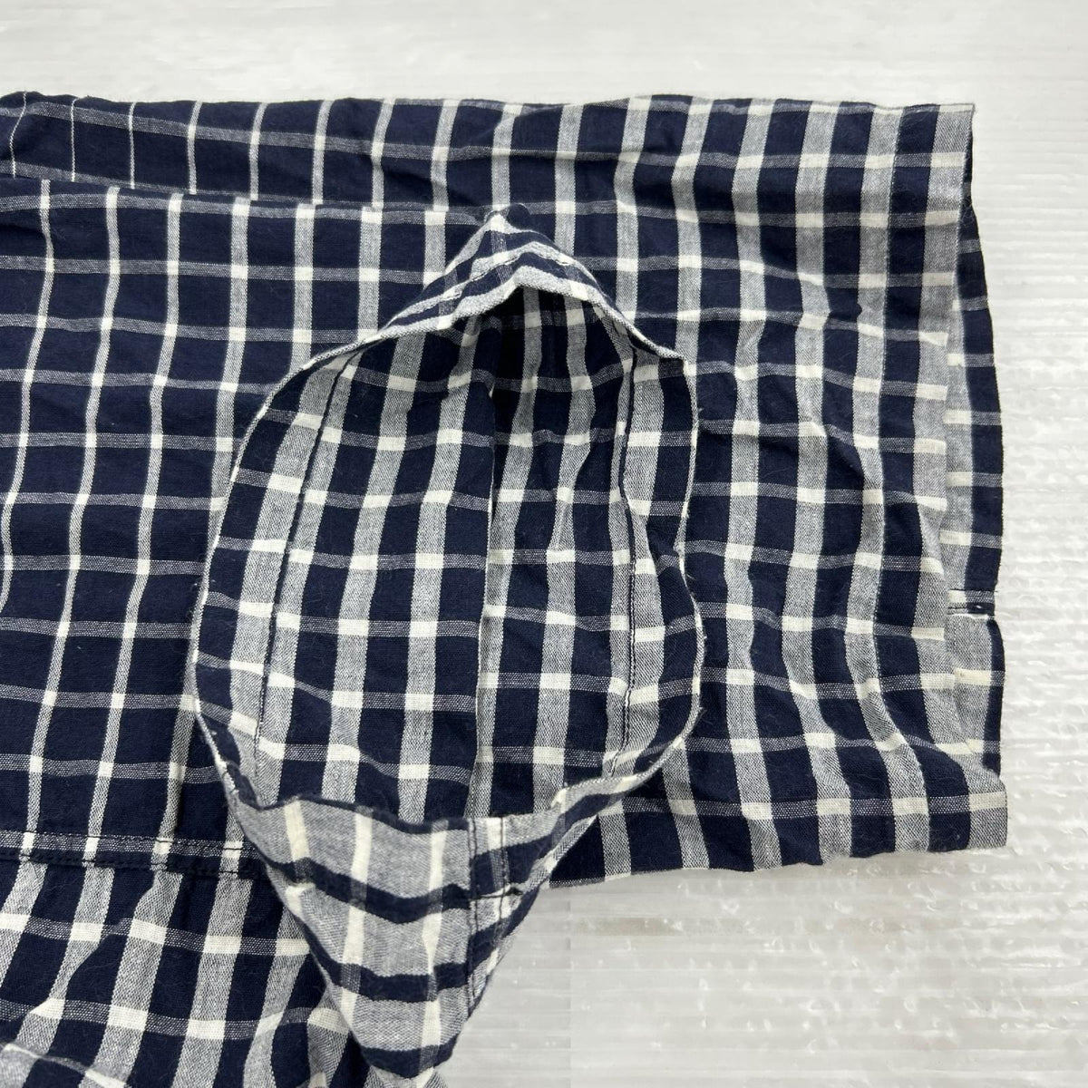 半袖シャツ SUGAR CANE ﾁｪｯｸｵｰﾌﾟﾝｶﾗｰｼｬﾂ SC37936 紺 (L) L ネイビー