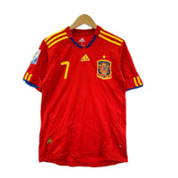 半袖Ｔシャツ adidas 2010 南ｱﾌﾘｶW杯 ﾀﾞﾋﾞﾄﾞ ﾋﾞｼｬ ﾕﾆﾌｫｰﾑ #7 M ﾚｯﾄﾞ M
