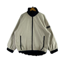 ジャケット mont-bell 90s ｵｰﾊﾞﾙﾛｺﾞ ﾊﾟﾝﾀﾞﾌﾘｰｽ M ホワイト