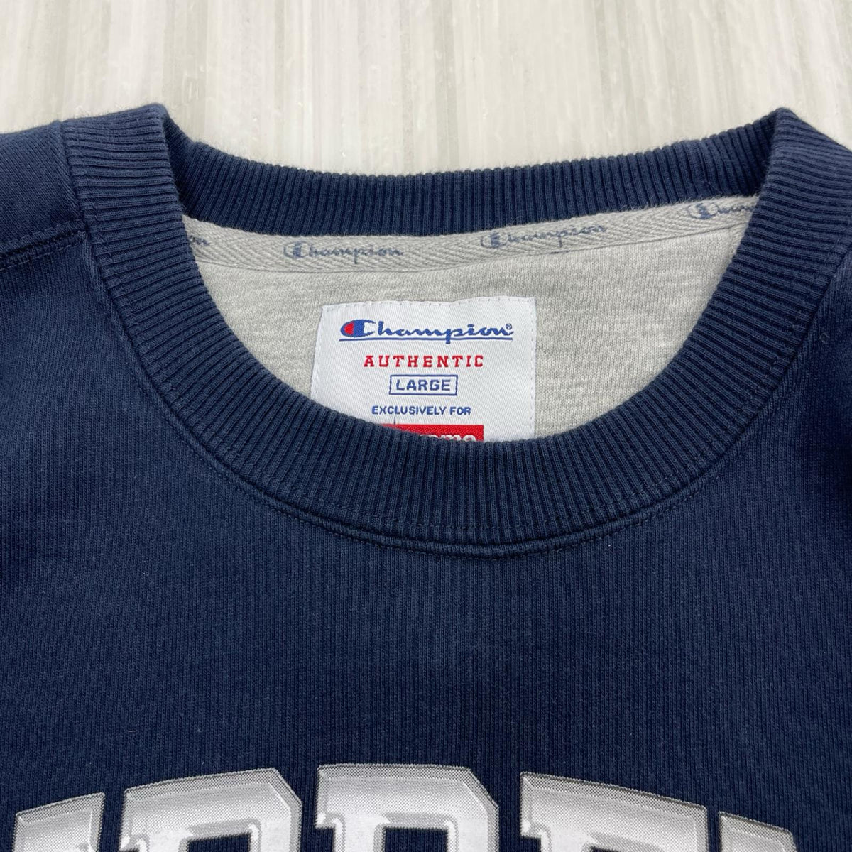 スウェット ×Champion 19SS Chrome Crewneck NVY L ネイビー