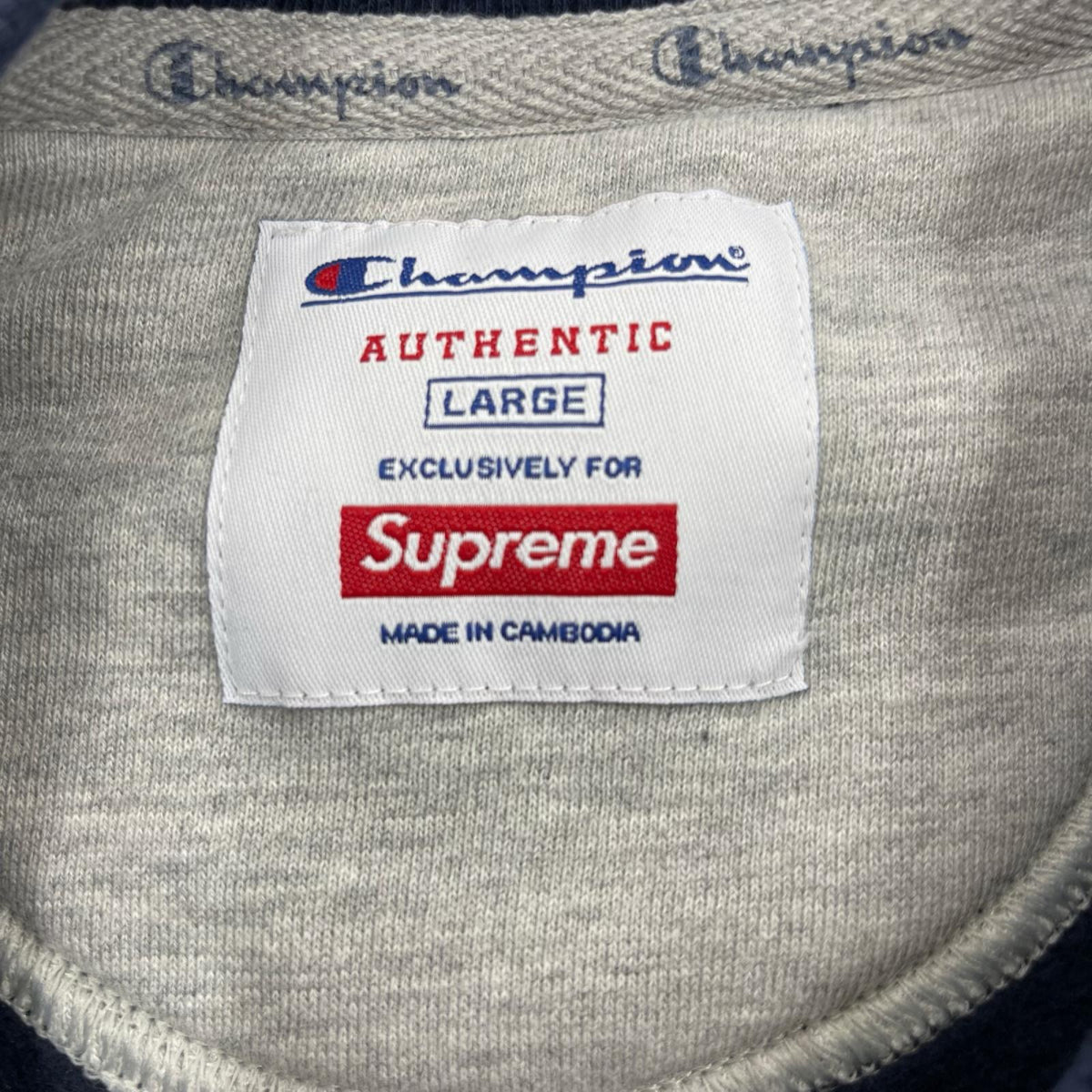 スウェット ×Champion 19SS Chrome Crewneck NVY L ネイビー