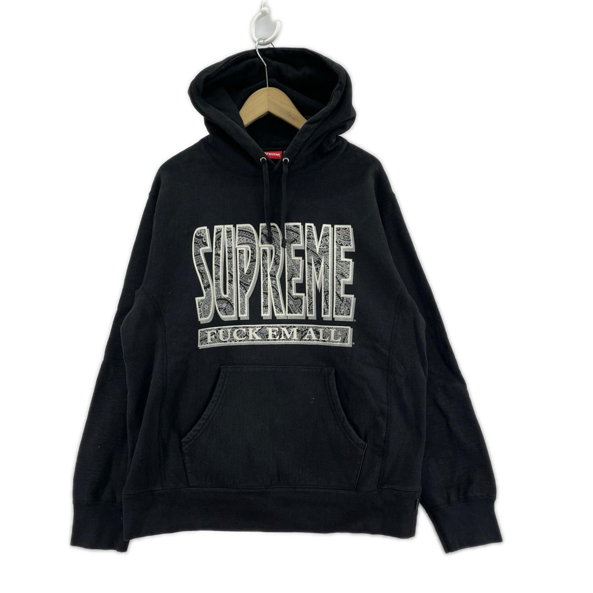 パーカー 17AW Paisley Fuck Em All Hooded BLK L ブラック